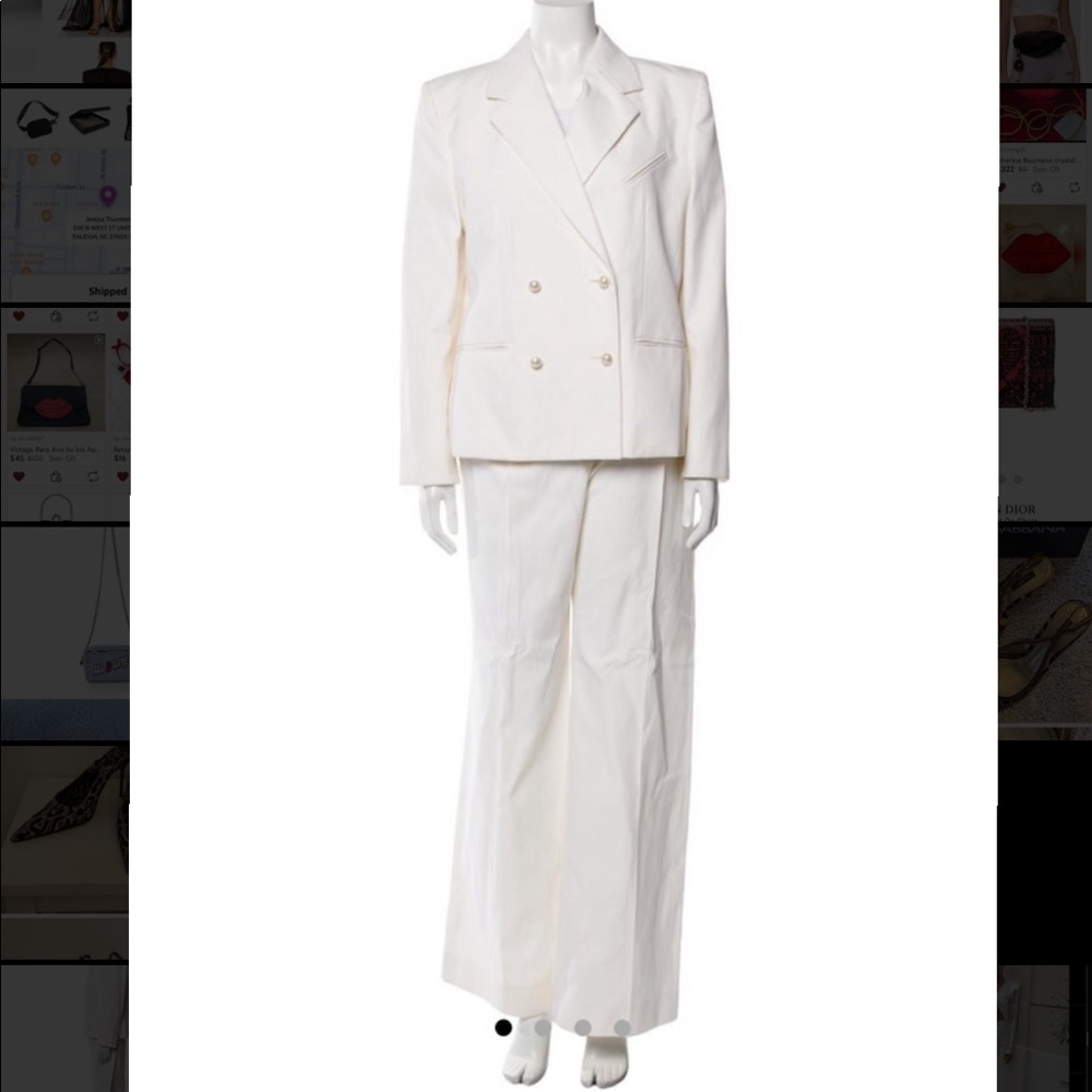 Vintage Chanel 2001 white pantsuit